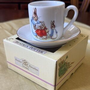 Beatrix Potter Reutter Germany Porcelain Child Cup and Saucer set